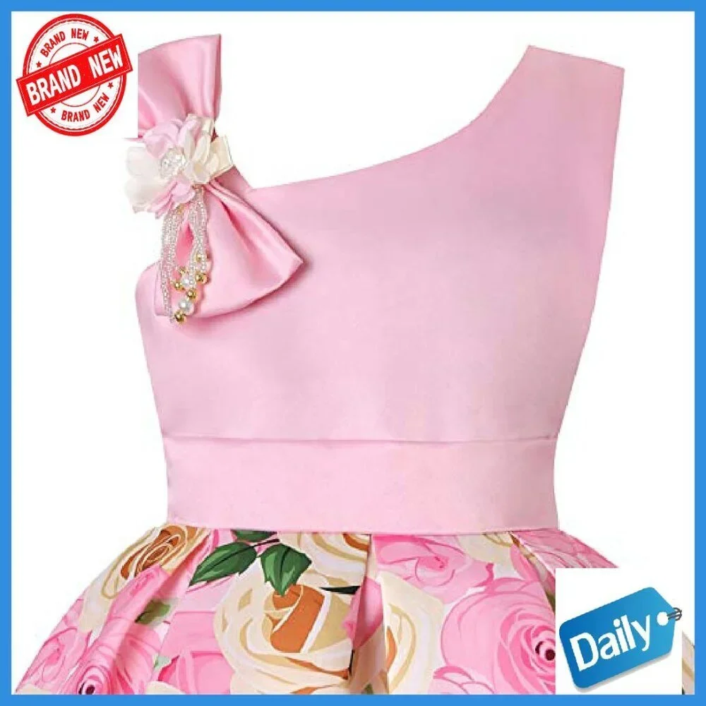 Toddler Pageant Dress Off Shoulder Floral Ball Gown 2-9T